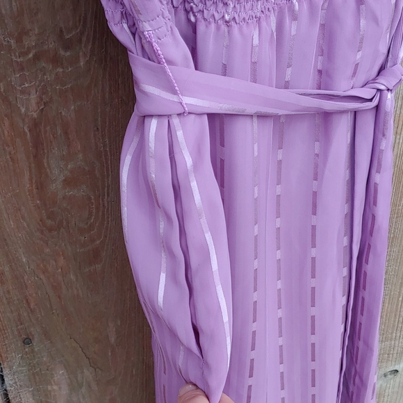 Vintage 60's Townhouse Purple Pleated Dress - Picture 6 of 6